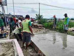 Masyarakat Klaten bersama Koramil 0424-07 Gadingrejo Gotongroyong Bangun Jalan Rabat Beton