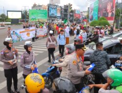 Polresta Bandar Lampung Gencar Sosialisasi Tagline Mudik Aman keluarga Nyaman