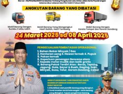 Pembatasan Operasional Angkutan Barang Liburan Lebaran 2025
