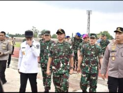 Danrem 043/Gatam dan Panglima TNI Hadiri Safari Ramadhan Kapolri Bersama Forkopimda Lampung