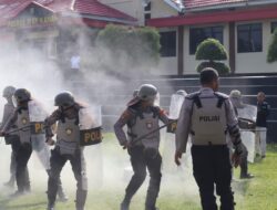 Polres Way Kanan Gelar Latihan jelang May Day Pengamanan Pengendalian Massa