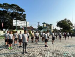 Jaga Kebugaran Jasmani, Anggota Kodim 0427/Way Kanan Melaksanakan Olahraga Bersama