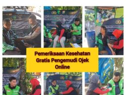 Biddokkes POLDA Lampung Gelar Baksos Pelayanan kesehatan Mobile Pengemudi Ojol
