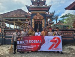 Dekatkan Diri dengan Masyarakat, Polsek Banjit Laksanakan Bakti Religi di Pura Khayangan