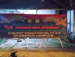 Ucapan Terimakasih disampaikan kepada Gubernur RMD Atas suport Dan partisipasi Nya Atas  Pernikahan kedua Mempelai