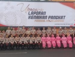 Polda Lampung Gelar dan Laksanakan Upacara Kenaikan Pangkat Personil