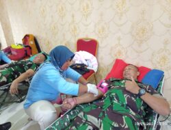 Dalam rangka HUT ke 28,  Lanudad Gatot Soebroto Puspenerbad Way Kanan gelar Donor Darah