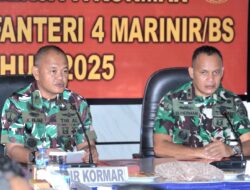 BRIGIF 4 MARINIR/BS SAMBUT KEDATANGAN ITKORMAR DAN TIM AUDIT KINERJA DI MAKO BRIGIF 4 MAR/BS