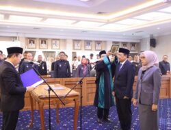 Sekdaprov Lantik Dua Pejabat Pimpinan Tinggi Pratama Di Lingkungan Pemprov Lampung