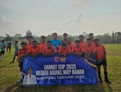 Unik, Anggota TNI Kodim 0427/ Way Kanan Jadi Kiper di Camat Cup Negeri Agung 2025