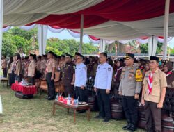 Komandan Kodim 0427/Way Kanan Hadiri Apel Besar Hari Pramuka ke-64 di Lapangan Sriwijaya Baradatu