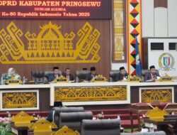 Bupati & Wabup Pringsewu Hadiri Rapat Paripurna Istimewa DPRD Mendengarkan Pidato Presiden RI