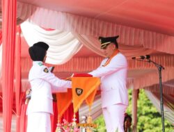 Bupati Pesawaran Dendi Ramadhona Inspektur Upacara Peringatan  Detik-Detik Proklamasi HUT RI ke-80