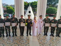 Kodim 0410/KBL HADIRI Pengibaran Bendera HUT RI Ke -80 di Pemda Bandarlampung