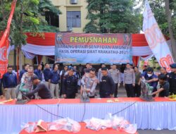 Operasi Sikat Krakatau ,Polda Lampung Musnah 50 Senpi Rakitan