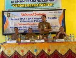 Percepatan Program Gubernur,Thomas Amirico Gelar Pembinaan Kepala Sekolah SMA/SMK