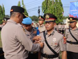 Dukung Pelaksanaan Tugas Kepolisian, Kapolres Way kanan Pimpin Upacara Pelantikan dan Sertijab