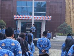 Bupati way Kanan Gelar Apel Bulanan di lapangan Buway pemuka.