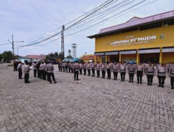 Polda Lampung Lakukan Pengaman Pertandingan Bhayakara FC VS Persik Kediri