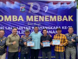 Sambut HUT Lalu Lintas ke-70, Polres Way Kanan Gelar Lomba Menembak