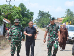 Dandim 0427/Way Kanan Bersama Aparatur Kampung Sriwijaya Tinjau Persiapan TMMD ke-126