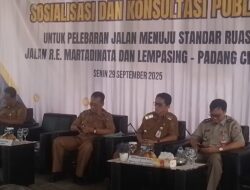 BMBK provinsi Lampung Gelar Sosialisasi pelebaran Jalan  Teluk Lampung