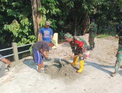 Rehab Jembatan TMMD ke-126 Kodim 0427/Way Kanan di Kampung Sriwijaya