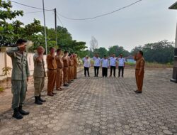 Camat Negeri Agung Gelar Apel pagi di halaman kantor Tingkat kan disiplin