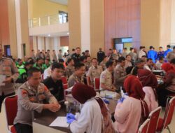 HUT Humas Polri Ke -74 :Polda Lampung Gelar Donor Darah.