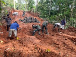 Progres Pengerjaan Gorong-Gorong TMMD ke-126 Kodim 0427/Way Kanan Capai 30% di Kampung Sriwijaya