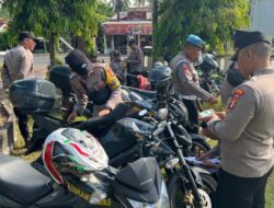 Pemutakhiran dan Wasdal BMN, Polres Way Kanan Cek Kendaraan Dinas di Polsek Blambangan Umpu