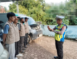 Polantas Menyapa, Satlantas Polres Way Kanan Edukasi Driver SPPG Soal Safety Riding di Negeri Baru