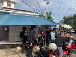 Brimob Gegana Polda Lampung Intensif kan Patroli Dialogis Jamin Keamanan Di Pusat kota Bandarlampung