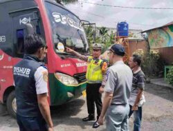 Operasi Keselamatan Krakatau tahun 2026, Satlantas Polres Way Kanan Lakukan Rampcheck di Jalinsum Baradatu