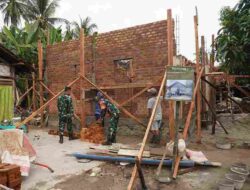 Progres Rehab RTLH TMMD Kodim 0421/Lampung Selatan Masuki Tahap Konstruksi Utama