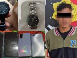 Polisi Ringkus Diduga Pelaku Curat Jam Tangan dan Hp di Banjit