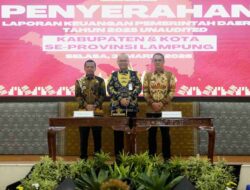 Bupati Pringsewu Serahkan LKPD 2025 Unaudited Kepada BPK RI