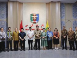 Gubernur Rahmat Mirzani Djausal Hadiri Silaturahmi bersama Jajaran Pimpinan HKBP di Mahan Agung