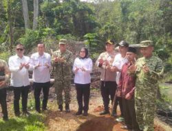 Pembanguan Jembatan Gantung Dimulai,TNI Dan Pemkab Way kanan Kerjasama Untuk Meningkatkan Infrastruktur Daerah