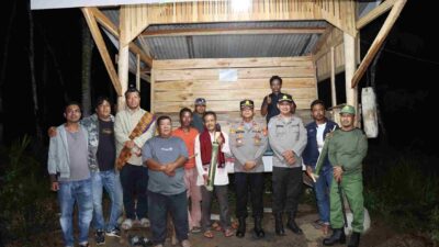 Polres Way Kanan Sambangi Pos Kamling Ajak Warga Aktif Jaga Kamtibmas