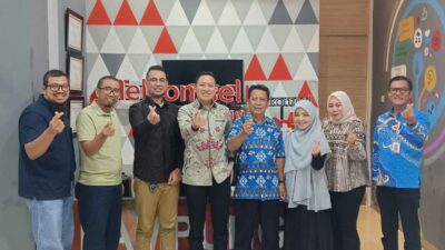 Diskominfotiksan Kabupaten Pesawaran melakukan audiensi dengan PT Telkomsel