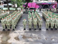 Ratusan Personil kodam XXI Raden intan Gelar  Apel Bersama sekaligus Halal Bihalal.