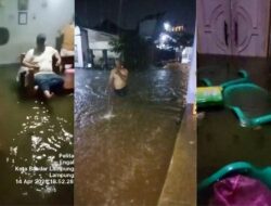 Dua jam Di Guyur  hujan  , Bandar lampung Terendam banjir di semua kecamatan.