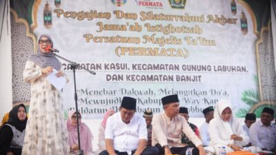 Perkuat Ukhuwah, Bupati Ayu Asalasiyah Hadiri Istighotsah Akbar di Gunung Labuhan