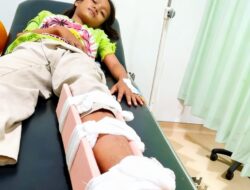 Keluarga Tuntut Pertanggung Jawaban Penuh,Anak Patah kaki Akibat Kecelakan Lalu lintas.