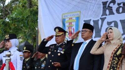 Kapolres Way Kanan Hadiri Upacara Peringatan HUT Ke – 27 Kabupaten Way Kanan