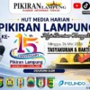 HUT Media Pikiran Lampung ke -15 Gelar Syukuran  Undang warga dan Santri pondok pesantren.