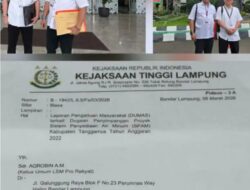 Kejari Tanggamus Dinilai Gagal Tangani Korupsi SPAM,LSM Pro Rakyat Desak Kejari dan Kadipidsus diCopot