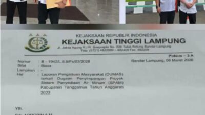Kejari Tanggamus Dinilai Gagal Tangani Korupsi SPAM,LSM Pro Rakyat Desak Kejari dan Kadipidsus diCopot