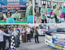Wabup Pringsewu Umi Laila Lepas 27 Jamaah Calon Haji Kloter 31